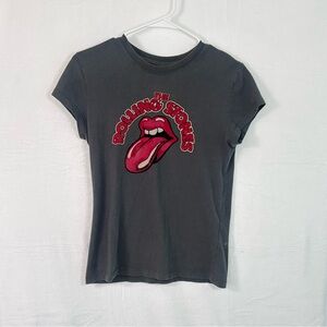 The Rolling Stones Grey & Red Baby T-Shirt | Women’s Medium|Very Good Condition